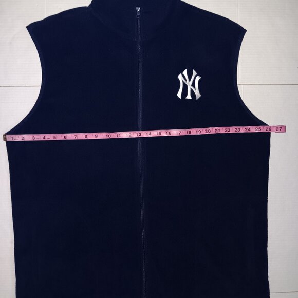 NY YANKEES INSPIRED BABY RUTH SLEEVELESS FLEECE VEST - Picture 3 of 8